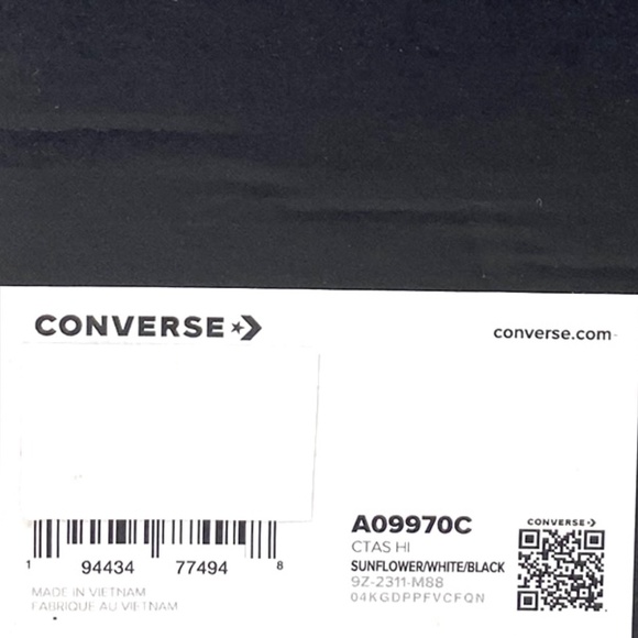 Converse Chuck Taylor High Top Shoe Canvas Orange For Women Casual Skate A09970C - Picture 9 of 10